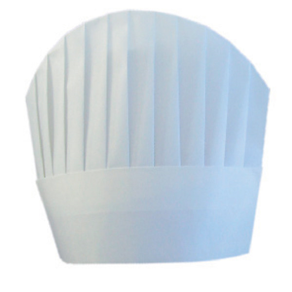 TOQUES CONTINENTAL CHEF"S "ROUND TOP"  23 CM BLANC AIRLAID (10 UNITÉ) - Garcia de Pou