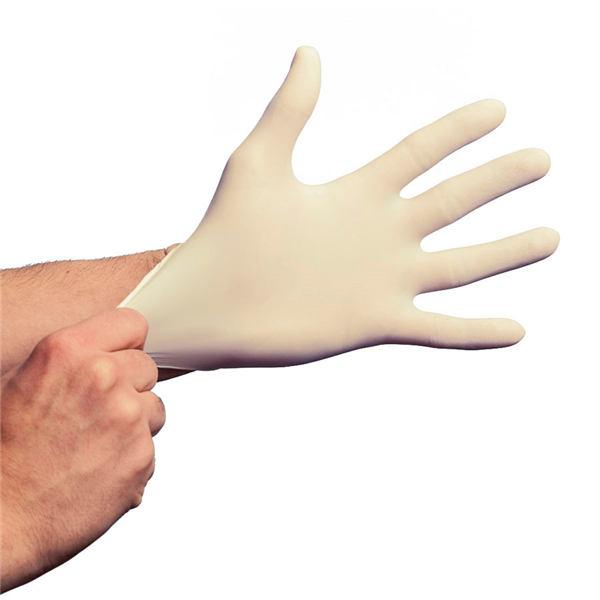 GANTS AVEC TALC  SIZE: M BLANC LATEX (100 UNITÉ) - Garcia de Pou