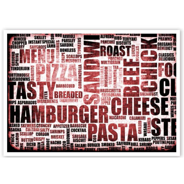 SETS DE TABLE OFFSET "FAST FOOD" 70 G/M2 31x43 CM QUADRICHROMIE PAPIER (2000 UNITÉ) - Garcia de Pou