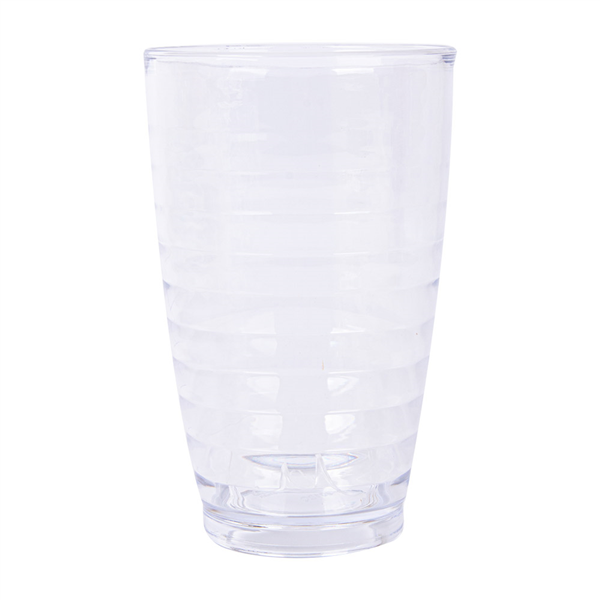 GOBELETS AVEC RELIEF 380 ML Ø 8/5,1x12,8 CM TRANSPARENT POLYCARBONATE (72 UNITÉ) - Garcia de Pou