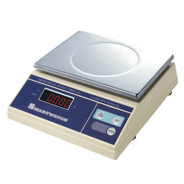 BALANCE DIGITALE 30 KG GRAD. 10 G  29,5x25x10,5 CM BLANC INOX (1 UNITÉ) - Garcia de Pou