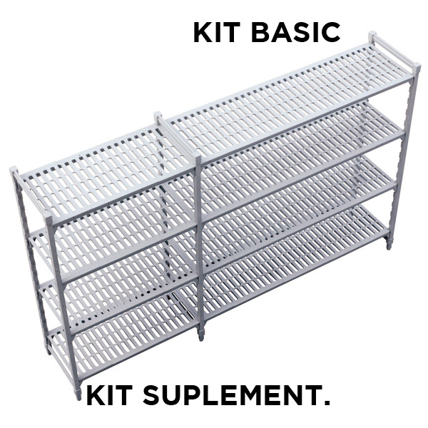 SUPPLÉMENTAIRE ÉTAGÈRE WINDSHELVING  45,5x122x180 CM GRIS ACIER (1 UNITÉ) - Garcia de Pou