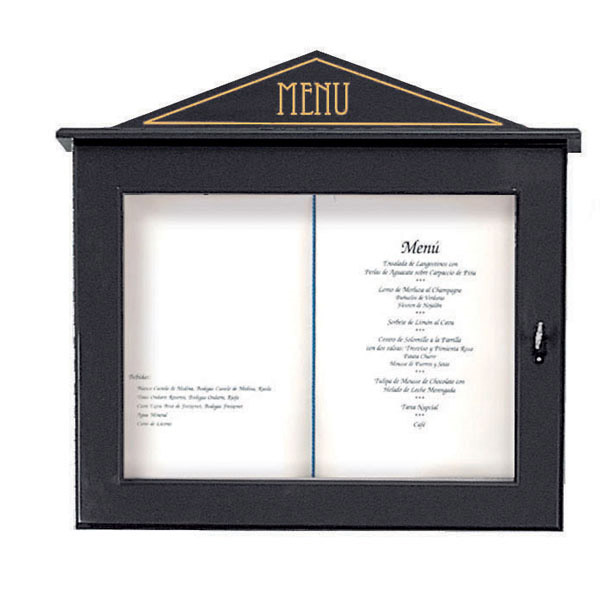 PORTE MENUS LUMINEUX  60x65x8 CM NOIR BOIS (1 UNITÉ) - Garcia de Pou