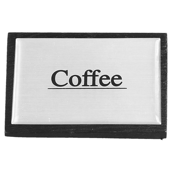 AFFICHAGES "COFFEE"  7,5x4,5 CM NOIR BOIS (1 UNITÉ) - Garcia de Pou