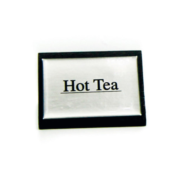 AFFICHAGES "HOT TEA"  7,5x4,5 CM NOIR BOIS (1 UNITÉ) - Garcia de Pou