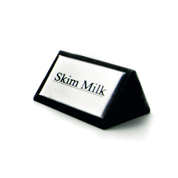 AFFICHAGES "SKIM MILK"  7,5x4,5 CM NOIR BOIS (1 UNITÉ) - Garcia de Pou