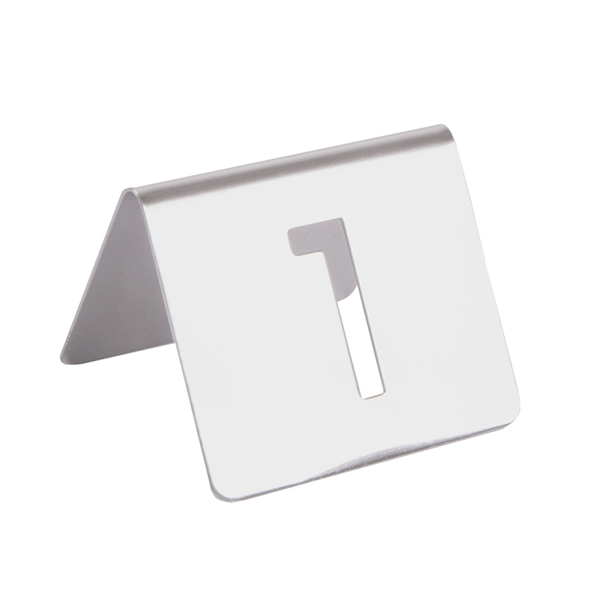 NUMÉROS DE TABLE DU 1 AU 25  7,5x5,5 CM ARGENTE INOX (1 UNITÉ) - Garcia de Pou