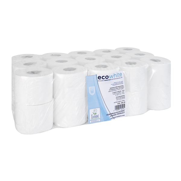 HYGIENIQUE SEMI-INDUSTRIEL ECOLABEL 2 PLIS - 73 M  17 G/M2 Ø12,5x9,5 CM BLANC OUATE (30 UNITÉ) - Garcia de Pou