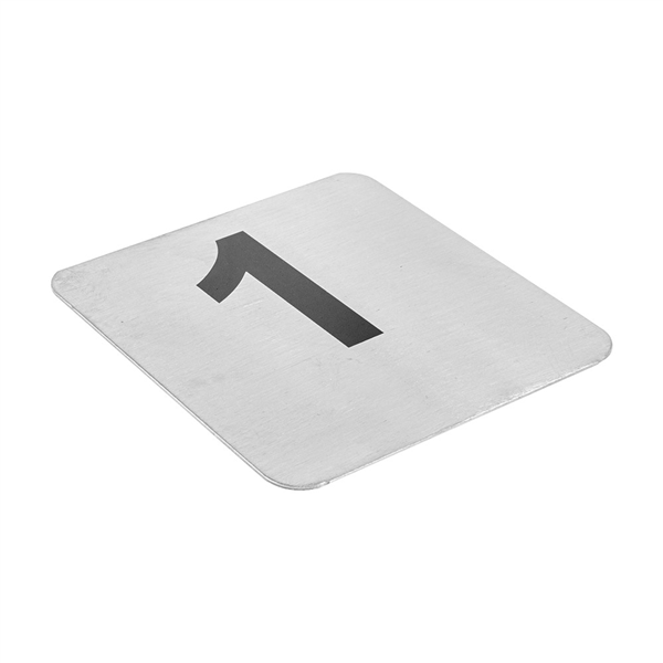 NUMÉROS DE TABLE DU 1 AU 25  9,5x8,8 CM ARGENTE INOX (1 UNITÉ) - Garcia de Pou