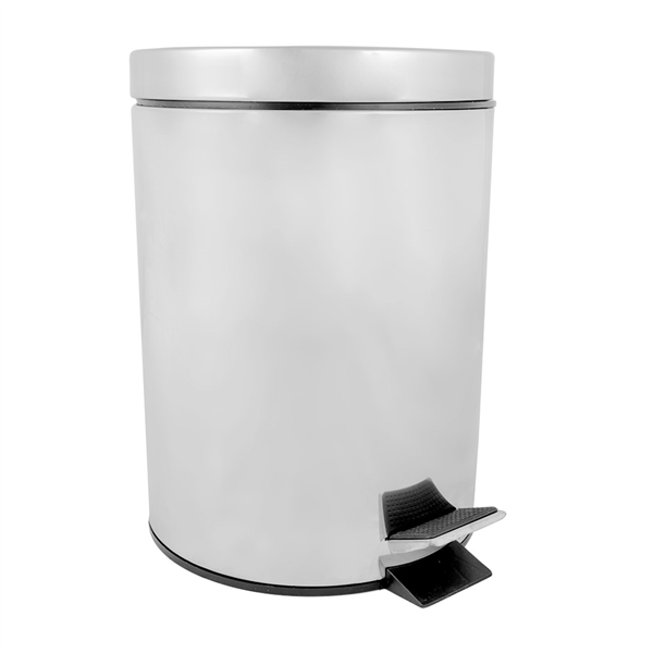 POUBELLE À PÉDALE AVEC RÉCEPTACLE INTÉRIEUR 5 L Ø 20,5x28 CM ARGENTE INOX (1 UNITÉ) - Garcia de Pou