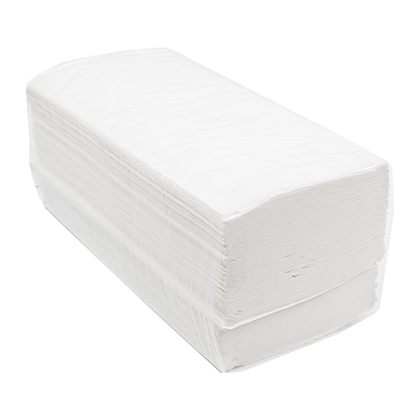 SERVIETTES ESSUIE-MAINS 2 PLIS ZIGZAG  37 G/M2 21x22,5 CM BLANC OUATE (4000 UNITÉ) - Garcia de Pou