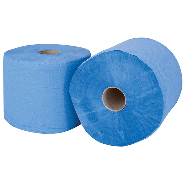 BOBINES BLEU 2 PLIS - 900 FEUILLES  20 G/M2 Ø31x24 CM BLEU OUATE (2 UNITÉ) - Garcia de Pou