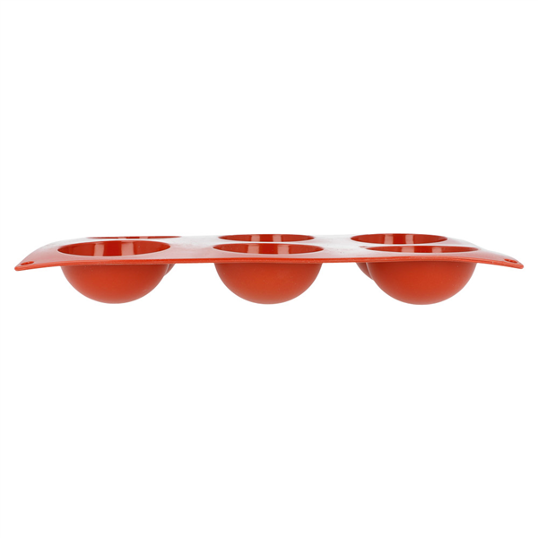 MOULE DEMI SPHÈRE Ø 7x3,5 CM  17,5x30 CM ROUGE SILICONE (1 UNITÉ) - Garcia de Pou