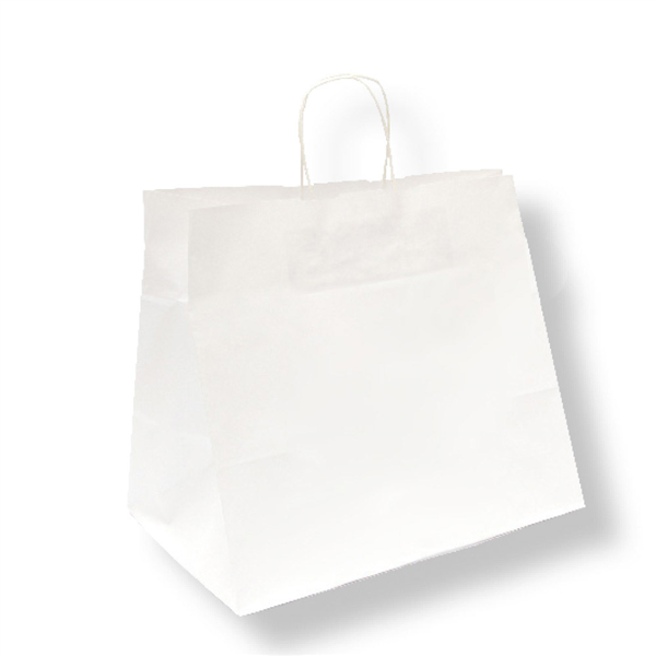 SACS SOS TRAITEUR AVEC ANSES  90 G/M2 32+21x28,5 CM BLANC CELLULOSE (250 UNITÉ) - Garcia de Pou