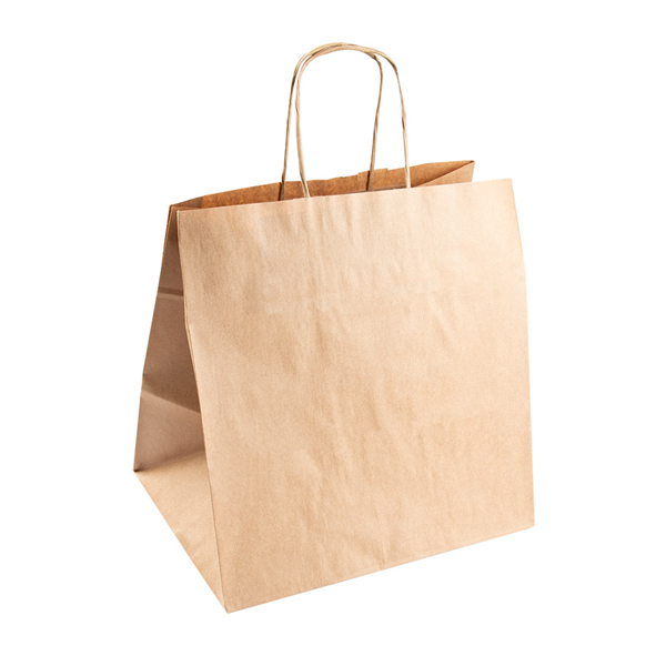 SACS SOS TRAITEUR AVEC ANSES  90 G/M2 26+20x27 CM NATUREL KRAFT (250 UNITÉ) - Garcia de Pou