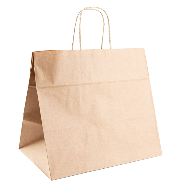 SACS SOS TRAITEUR AVEC ANSES  90 G/M2 32+21x28,5 CM NATUREL KRAFT (250 UNITÉ) - Garcia de Pou