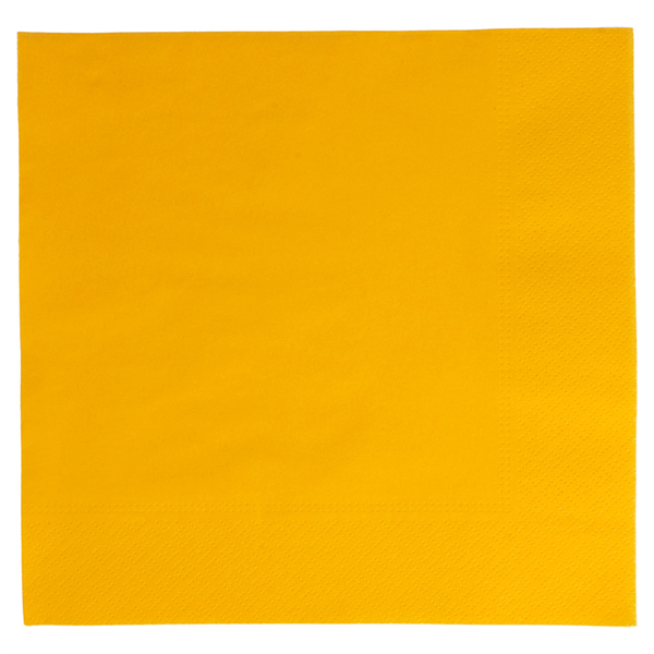 SERVIETTES ECOLABEL 2 PLIS  18 G/M2 39x39 CM JAUNE SOLEIL OUATE (1600 UNITÉ) - Garcia de Pou