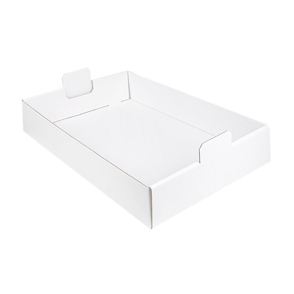 PLATEAUX REGROUPER  390 G/M2 54,5x38,5x9,5 CM BLANC CARTON (50 UNITÉ) - Garcia de Pou