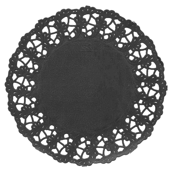 DENTELLES RONDES AJOURÉES  40 G/M2 Ø 11,5 CM NOIR PAPIER (250 UNITÉ) - Garcia de Pou