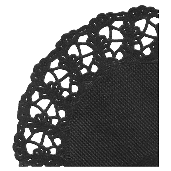 DENTELLES RONDES AJOURÉES  40 G/M2 Ø 11,5 CM NOIR PAPIER (250 UNITÉ) - Garcia de Pou