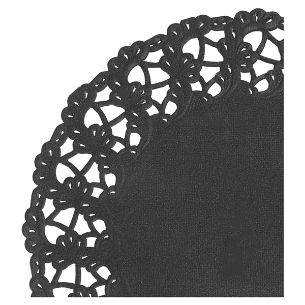 DENTELLES RONDES AJOURÉES  40 G/M2 Ø 14 CM NOIR PAPIER (250 UNITÉ) - Garcia de Pou