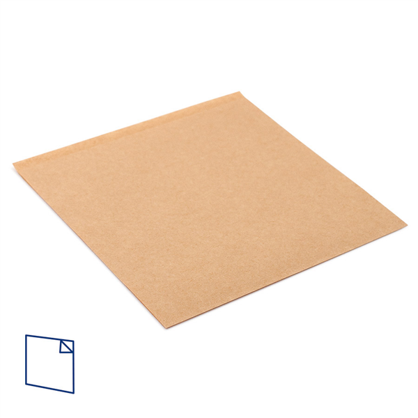 SACHETS OUVERTS 2 CÔTÉS "OPEN PACK" 35 G/M2 + 10 LDPE 12x12,2 CM NATUREL KRAFT (100 UNITÉ) - Garcia de Pou