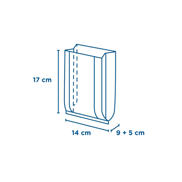 POCHE KRAFT BLANC AVEC FENETRE 9x17cm