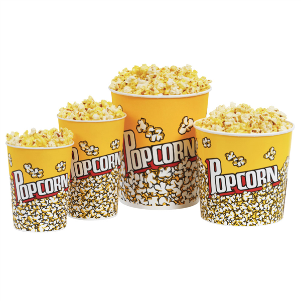 RÉCIPIENTS POUR POP-CORN 5100 ML 300 +20 PE G/M2 Ø 22,5x21 CM CARTON (150 UNITÉ) - Garcia de Pou