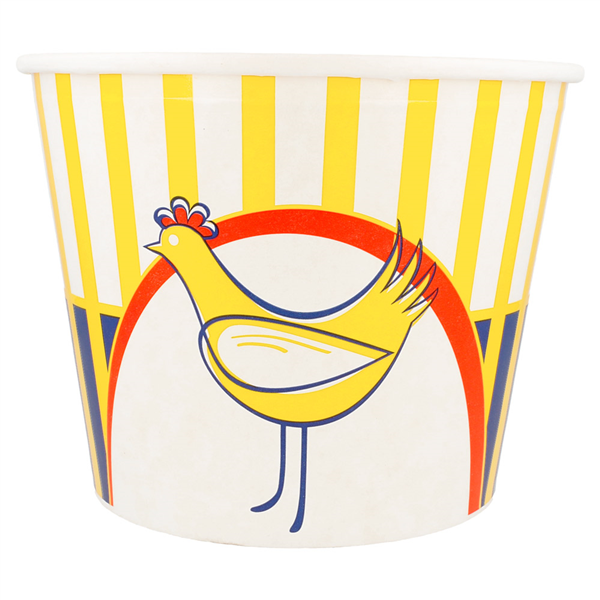 CONTAINERS POULET + COUVERCLES 4500 ML 15PE + 380 + 18PE G/M2 Ø 21,6/16x16,8 CM BLANC CARTON (240 UNITÉ) - Garcia de Pou