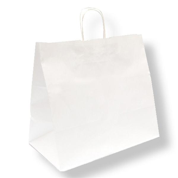 SACS SOS TRAITEUR AVEC ANSES  90 G/M2 36+21x33,5 CM BLANC CELLULOSE (250 UNITÉ) - Garcia de Pou