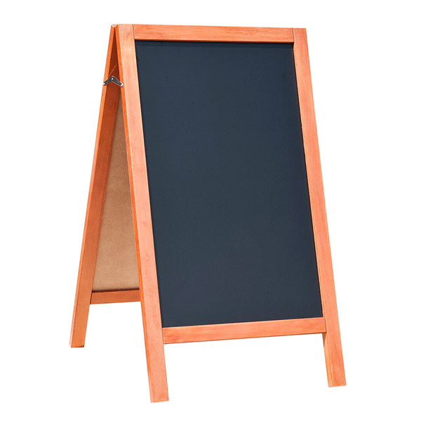 ARDOISE EN ANGLE 2 FACES  65x80x115 CM NOIR BOIS (1 UNITÉ) - Garcia de Pou