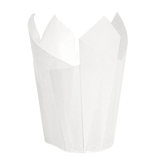 MUFFIN CUPS "TULIP" 50 G/M2 15x15 CM BLANC PARCH.INGRAISSABLE (1000 UNITÉ) - Garcia de Pou