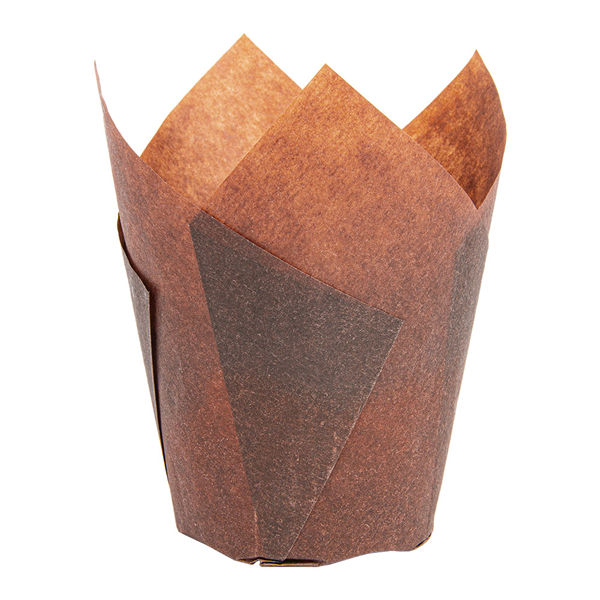 MUFFIN CUPS "TULIP" 50 G/M2 15x15 CM MARRON PARCH.INGRAISSABLE (1000 UNITÉ) - Garcia de Pou