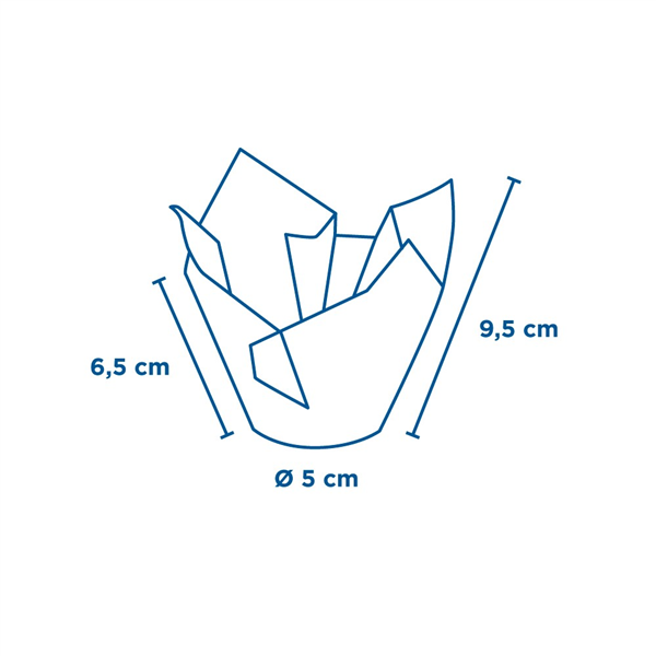 MUFFIN CUPS "TULIP" 210 ML 50 G/M2 17,5x17,5 CM MARRON PARCH.INGRAISSABLE (1000 UNITÉ) - Garcia de Pou