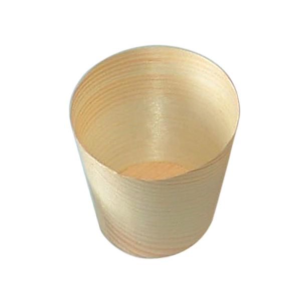 MINI VERRES EN FEUILLE DE PEUPLIER 30 ML Ø 6x6 CM NATUREL BOIS (50 UNITÉ) - Garcia de Pou