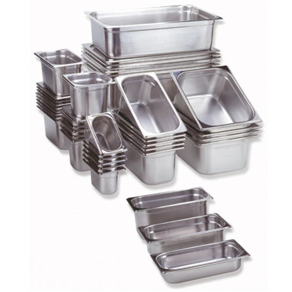 BAC GASTRONOME 1/1 7,7 L 53x32,5x6 CM ARGENTE INOX (1 UNITÉ) - Garcia de Pou