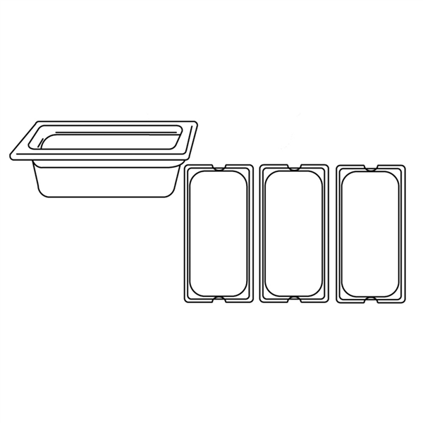 BAC GASTRONOME 1/3 3,2 L 32,5x17,5x10 CM ARGENTE INOX (1 UNITÉ) - Garcia de Pou