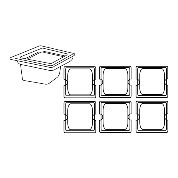 BAC GASTRONOME 1/6 1,9 L 17,6x16,2x15 CM ARGENTE INOX (1 UNITÉ) - Garcia de Pou