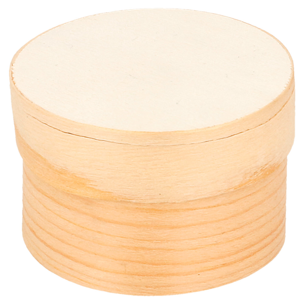 MINI BOÎTES CYLINDRIQUES + CARTON ET CAPSULE  Ø 5x3,5 CM NATUREL BOIS (200 UNITÉ) - Garcia de Pou