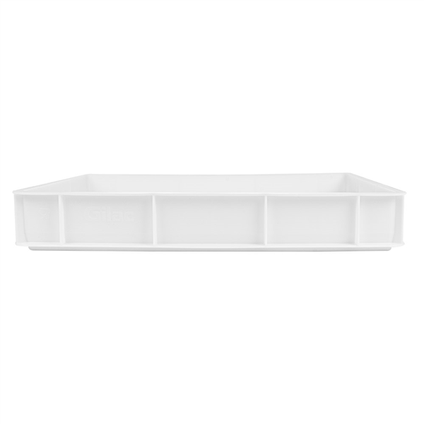 CONTENEUR EMPILABLE POUR PÂTE À PIZZA 15 L 60x40x9 CM BLANC PEHD (1 UNITÉ) - Garcia de Pou