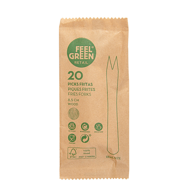 PIQUES FRITES   8,5 CM NATUREL BOIS (20 UNITÉ)