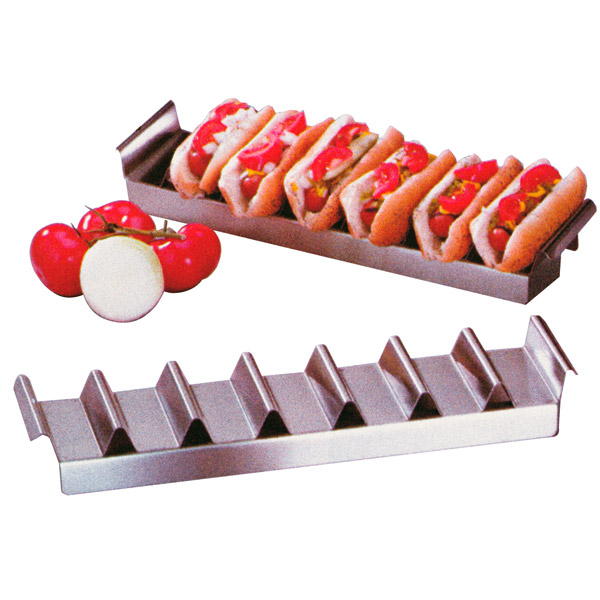 PLATEAU POUR "HOT DOGS" "ARTINOX"  10,2x47,3 CM ARGENTE ACIER (1 UNITÉ) - Garcia de Pou