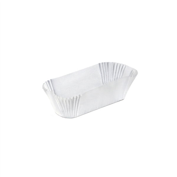 CAPSULES LONGUES "PETITS FOURS" 50 G/M2 10,5x4x2,5 CM BLANC PARCH.INGRAISSABLE (1000 UNITÉ) - Garcia de Pou