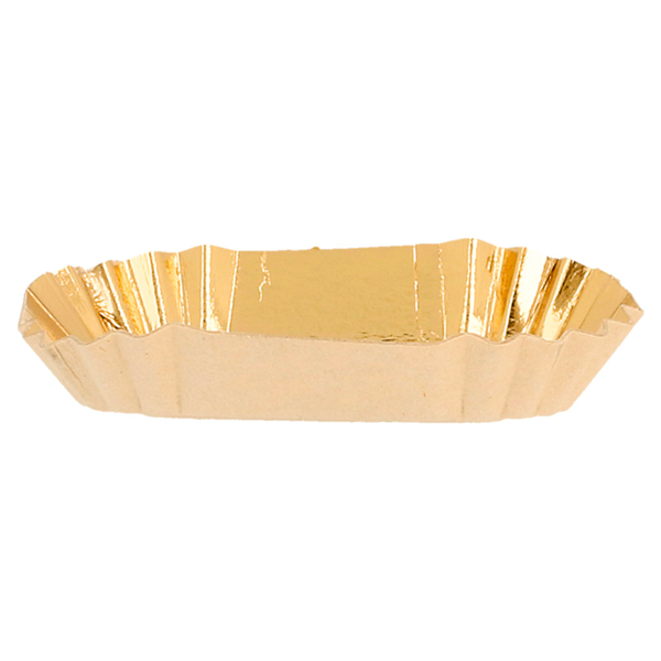 MINI PLATEAUX  325 G/M2 5,5x5,5 CM OR CARTON (100 UNITÉ) - Garcia de Pou