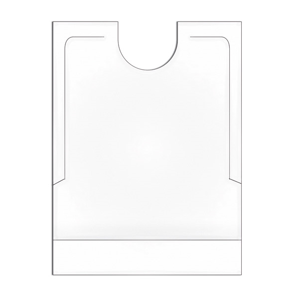 BAVOIRS AVEC SACHET  40x51+7 CM BLANC HDPE (500 UNITÉ) - Garcia de Pou