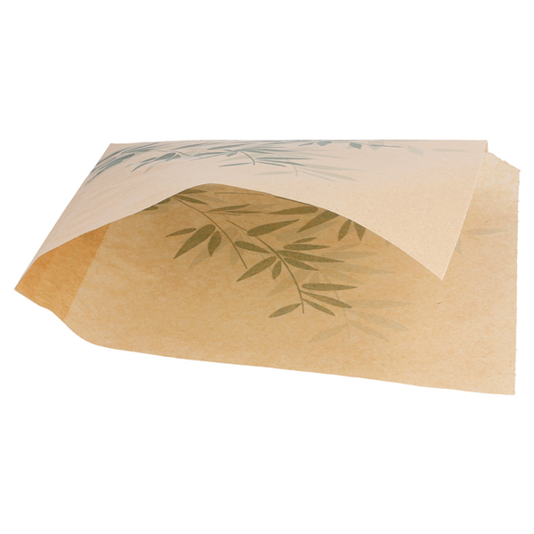 PAPIER INGRAISSABLES OUVERT 2 CÔTÉS FAST FOOD "FEEL GREEN" 34 G/M2 16x16,5 CM NATUREL PARCH.INGRAISSABLE (500 UNITÉ) - Garcia de Pou