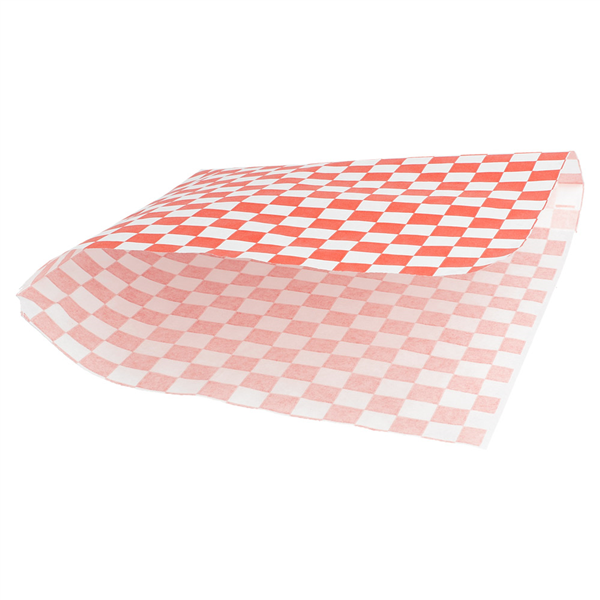 PAPIER INGRAISSABLES OUVERT 2 CÔTÉS FAST FOOD "FITIPALDI" 32 G/M2 17x18 CM ROUGE PARCH.INGRAISSABLE (500 UNITÉ) - Garcia de Pou