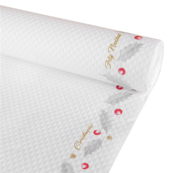 NAPPE EN ROULEAU "NOËL" 48 G/M2 1,20 x 50 M BLANC CELLULOSE (1 UNITÉ) - Garcia de Pou