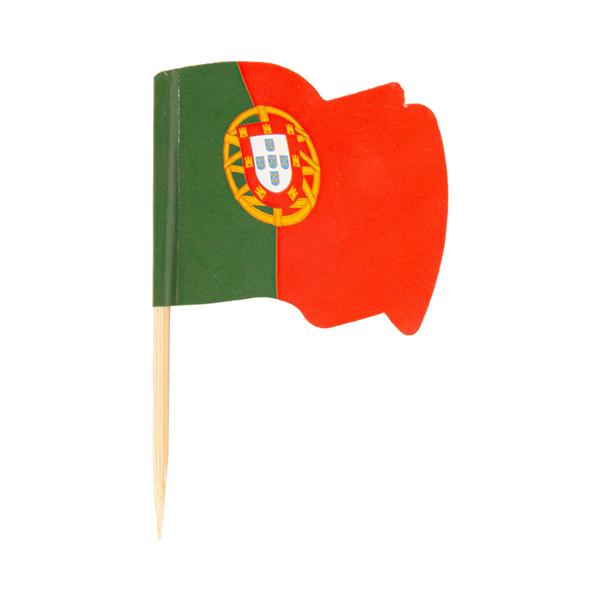 PETITS DRAPEAUX "PORTUGAL"  4x3/6,5 CM ASSORTI BOIS (144 UNITÉ) - Garcia de Pou