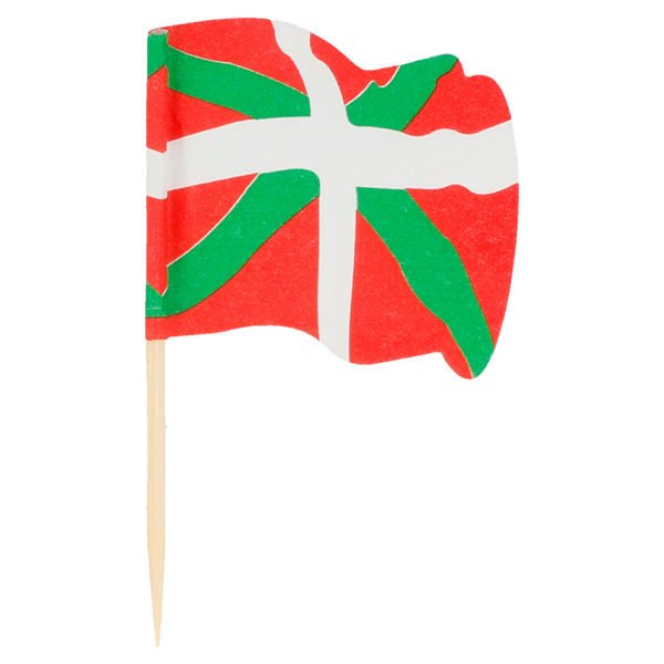 PETITS DRAPEAUX "EUSKADI"  4x3/6,5 CM ASSORTI BOIS (144 UNITÉ) - Garcia de Pou